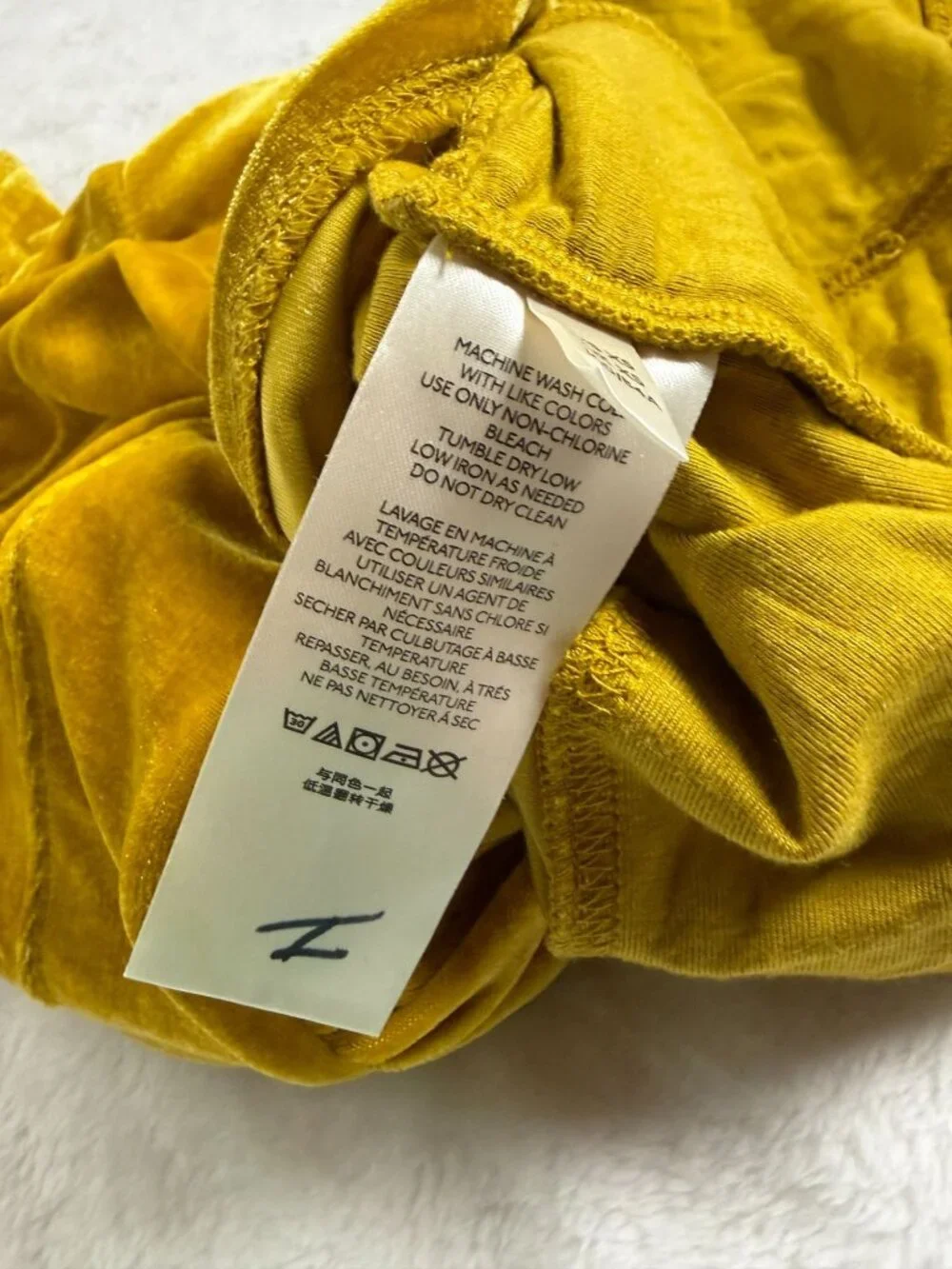 Free People Womens Hold Me Puff Sleeve Velvet Top XS Square Neck Ruched Mustard